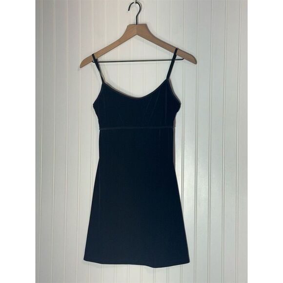 Y2K Rampage Black Velvet Mini Slip Dress Spaghetti Strap Medium 90s Coquette M - Picture 1 of 10